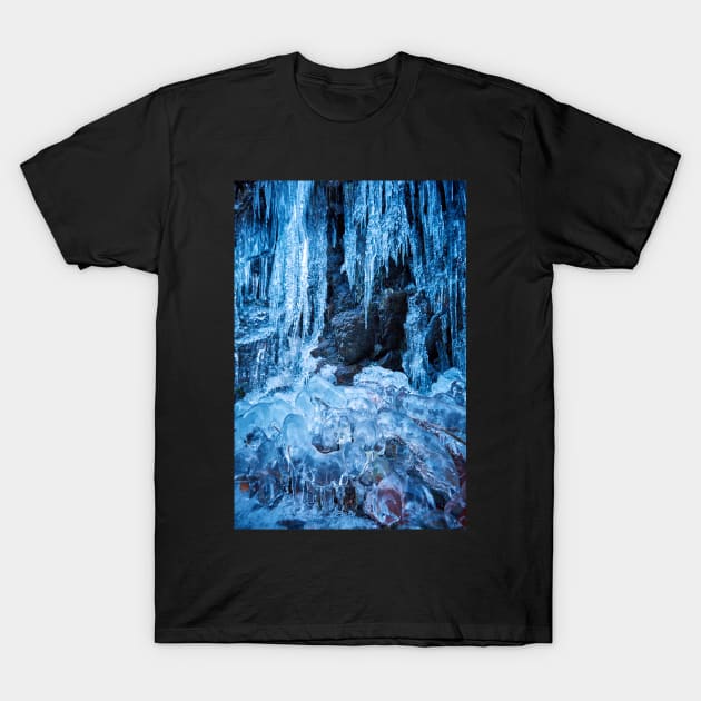 Icicles on mountain wall T-Shirt by naturalis